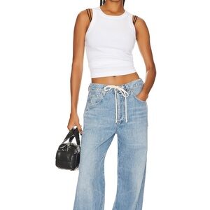 Citizens Of Humanity Brynn drawstring trouser jean in blue lace. See description
